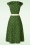 Vixen - Dotty Wide Collar Midi Dress in Green 4