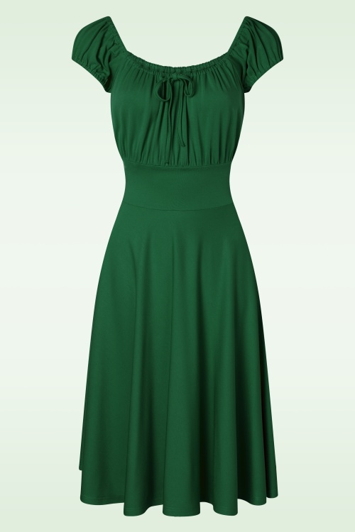Vixen - Tessy swing jurk in turquoise
