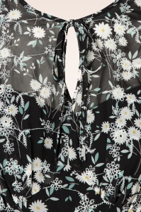 Vixen - Keri Floral Flare Dress en Noir 4