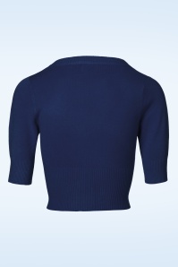 Banned Retro - 50s Overload Cardigan in Night Blue 4
