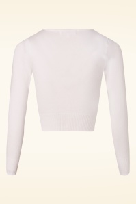 Mak Sweater - 50s Nyla Cropped Cardigan in Off White 2
