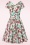 Vintage Diva  - Das Bombshell Swing Kleid mit Blumenmuster in Weiß 8