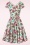 Vintage Diva  - Das Bombshell Swing Kleid mit Blumenmuster in Weiß 5