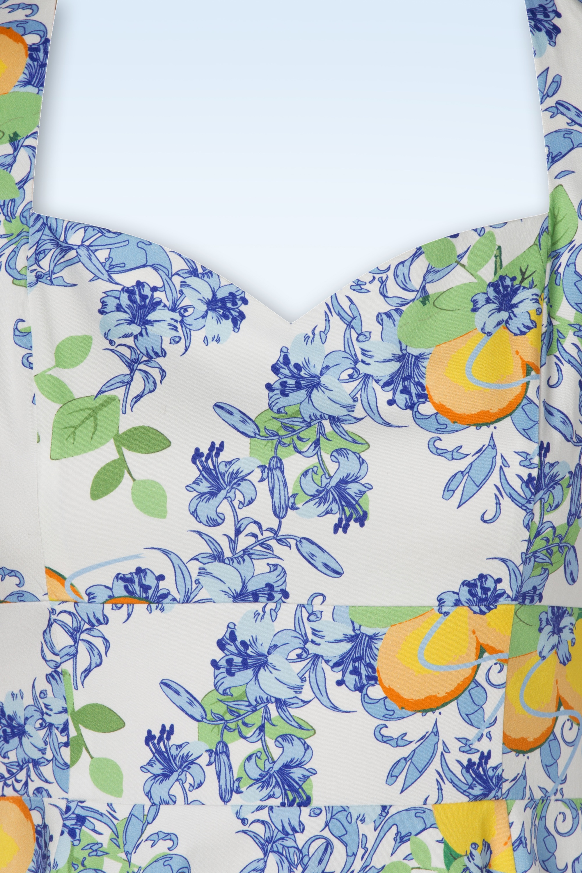 Topvintage Boutique Collection - Exclusivité TopVintage ~ Joliena Swing Dress Années 50 en Blanc et Bleu 6