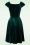 Vintage Chic for Topvintage - 50s Trissie Twisted Velvet Swing Dress in Green 2