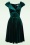 Vintage Chic for Topvintage - 50s Trissie Twisted Velvet Swing Dress in Green