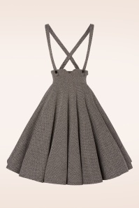 Vixen - 40s Toyin Herringbone Swing Skirt in Grey 2