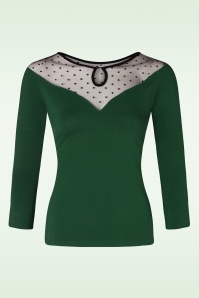 Vixen - Gabriella Peacock Overlay-Kleid in Smaragdgrün