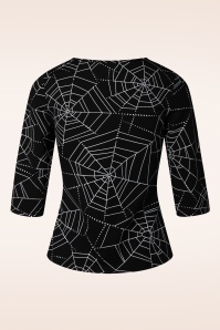 Vixen - Sendra Spider Web Top Années 50 en Noir 2