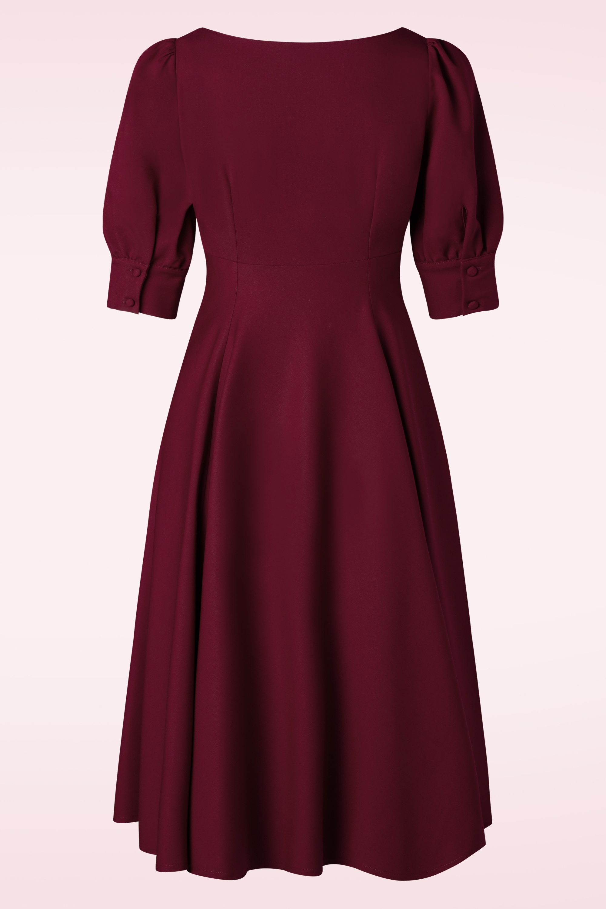 Vintage Diva The Graziella Swing Dress in Burgundy Red Shop at Topvintage