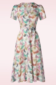 Very Cherry - Magnolia Gatsby pastel bloemen jurk in wit