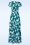Vintage Chic for Topvintage - Rinda Floral Maxi Dress en Bleu 2