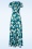 Vintage Chic for Topvintage - Rinda Floral maxi jurk in marineblauw