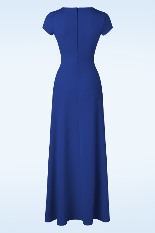 Vintage Chic for Topvintage - 50s Rinda Maxi Dress in Royal Blue 3