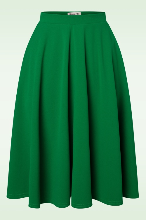 Vintage Chic for Topvintage - 50s Sheila Swing Skirt in Emerald Green 2