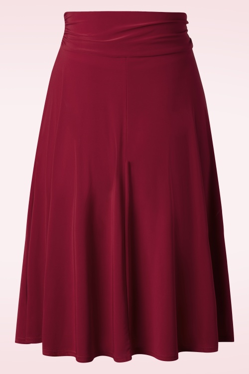Vintage Chic for Topvintage - 50s Aliyah Swing Skirt in Dark Red 3