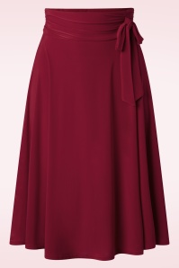 Vintage Chic for Topvintage - 50s Aliyah Swing Skirt in Dark Red 2