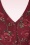 Vixen - Roses Midi Dress Années 60 en Rouge Foncé 3