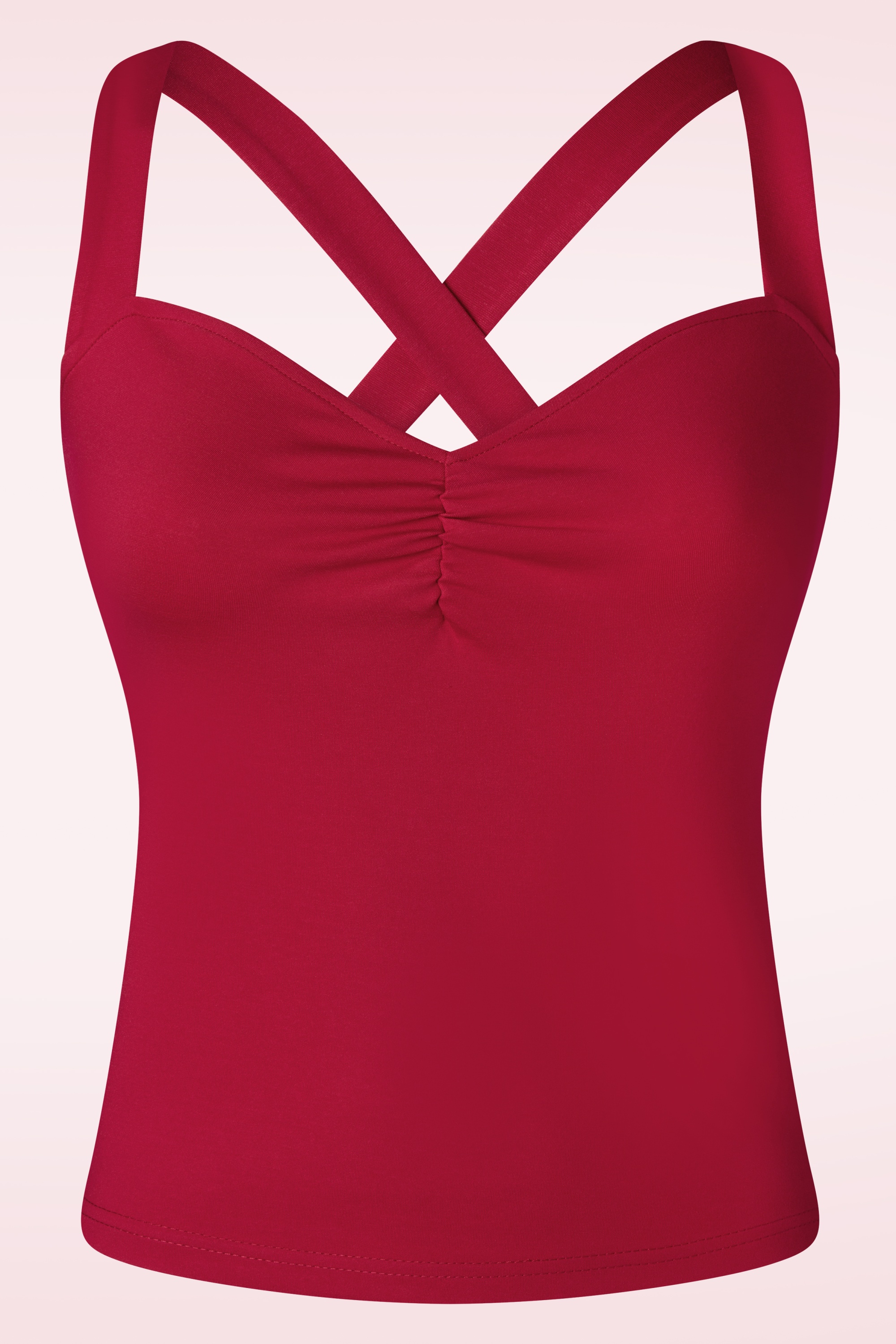 Vixen - Cindy Cross Back top in rood