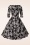 Topvintage Boutique Collection - Exclusief bij Topvintage ~Adriana Roses swingjurk met lange mouwen in zwart 4