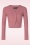 Vixen - Ariane getextureerd gebreid cropped vest in roze 2
