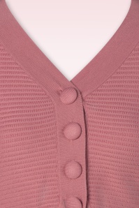Vixen - Ariane getextureerd gebreid cropped vest in roze 4