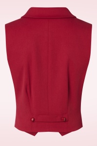Collectif Clothing - Gilet Milla en Rouge  2