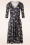 Vintage Chic for Topvintage - 50s Tina Tiger Swing Dress in Dark Blue