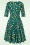 Topvintage Boutique Collection - TopVintage exclusive ~ Adriana Gingerbread Long Sleeve Swing Dress Années 50 en Vert 6