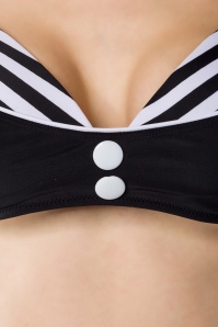 Belsira - Joelle Stripes bikinitop in zwart en wit 5