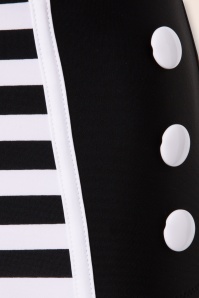 Belsira - Joelle Stripes Bikini Pants Années 50 en Noir et Blanc 4