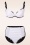 Belsira - Joelle Stripes Bikini Pants Années 50 en Noir et Blanc 6