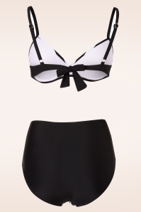 Belsira - Joelle Stripes Bikini Pants Années 50 en Noir et Blanc 7