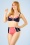 Belsira - 50s Joelle Stripes Bikini Top in Navy and Black