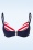 Belsira - Joelle Stripes bikinitop in marineblauw en rood 5
