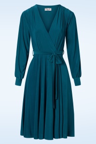 Vintage Chic for Topvintage - Trishia Swing Dress Années 50 en Bleu Sarcelle