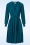 Vintage Chic for Topvintage - Trishia swing jurk in groenblauw