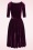 Glamour Bunny - 50s Marilyn Velvet Swing Dress in Burgundy 3