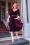 Glamour Bunny - Marilyn Velvet Swing Kleid in Burgund 2