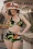 Esther Williams  - Klassische Bikinihose mit Blumenmuster in Schwarz