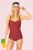 Esther Williams - 50s Classic One Piece Gingham Swimsuit in Raspberry Red and White