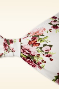 Esther Williams - 50s Classic Flowers Romance Bikini Top in Cream 7