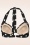 Esther Williams - 50s Classic Polka Bikini Top in Black and White 3