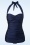  - 50s Classic Fifties One Piece Swimsuit in Navy 2