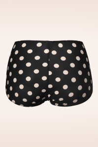Esther Williams - 50s Classic Polka Bikini Pants in Black and White 3