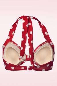 Esther Williams - Klassieke polka bikinitop in rood en wit 6