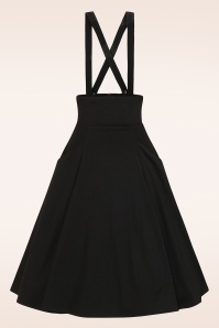 Collectif Clothing - Alexa Ponte Swing Skirt Années 50 en Noir