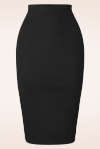 Collectif Clothing - Fiona Pencil skirt Années 50 en Noir 2