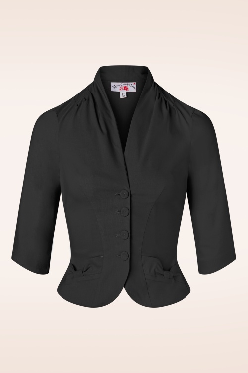 Miss Candyfloss - 50s Liza Lou Blazer Jacket in Black