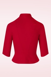 Miss Candyfloss - 50s Liza Lou Blazer Jacket in Red 3